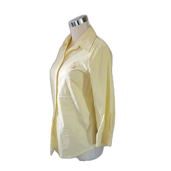 Izod Tops - Izod Yellow Small Plaid Button Down Shirt Size S